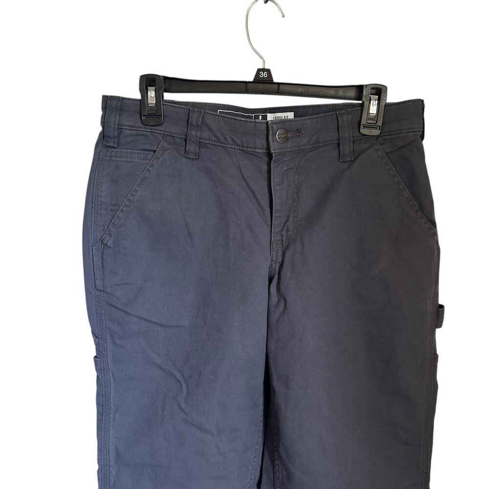 Carhartt Women's Rugged Flex Loose Fit Canvas Work Pant in Grey sz 16 NWT - Picture 2 of 5